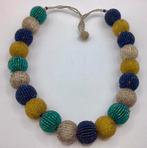 Vintage ketting glas kralen handgemaakt bollen glas kralen, Sieraden, Tassen en Uiterlijk, Antieke sieraden, Verzenden, Overige materialen