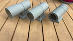 3 leuke buitenspots wandmontage lichtgrijs, Tuin en Terras, Buitenverlichting, Ophalen of Verzenden, Zo goed als nieuw, Wandlamp