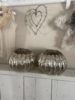 2 zilveren pumpkins, Huis en Inrichting, Woonaccessoires | Kandelaars en Kaarsen, Overige materialen, Overige kleuren, Ophalen of Verzenden
