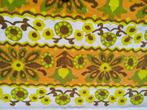Vintage tafelkleed oranje geel sierrand 1.45x1.25 (TP10), Huis en Inrichting, Rechthoek, Gebruikt, Ophalen of Verzenden