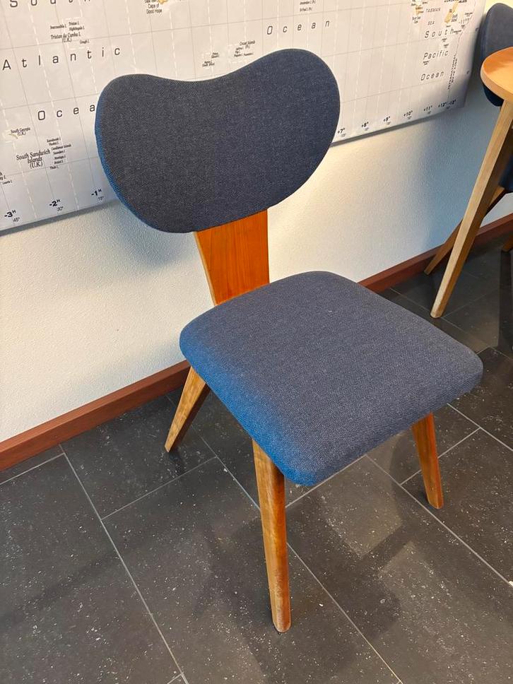 Vintage Eettafel met 4 Stoelen - Jaren 50 Design, Huis en Inrichting, Tafels | Eettafels, Gebruikt, 100 tot 150 cm, Vier personen