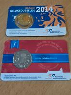 Nederland Coincard "Geluksdubbeltje 2014 & Laatste Gulden", Postzegels en Munten, Munten | Nederland, Ophalen of Verzenden, Koningin Beatrix