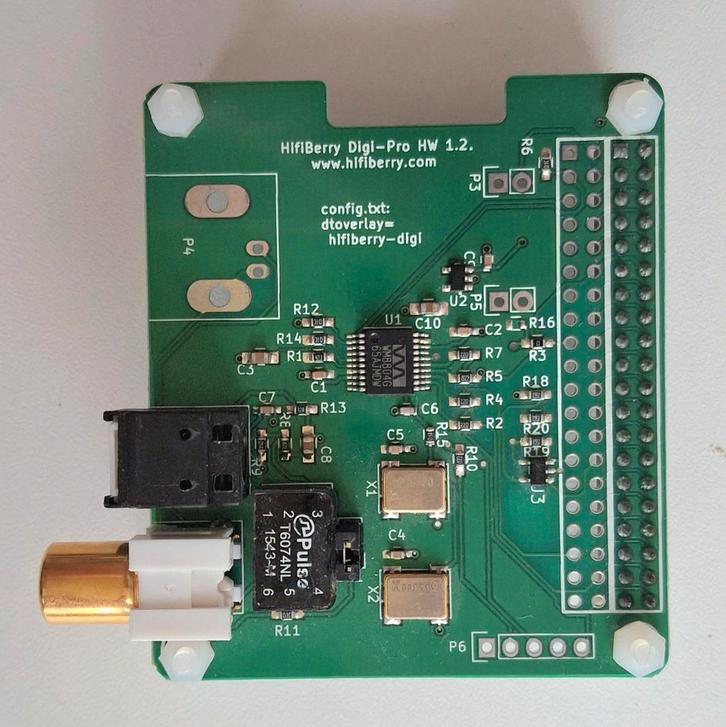 Hifiberry Digi Pro HW 1.2  voor Raspberry Pi 2 of 3, Audio, Tv en Foto, Professionele Audio-, Tv- en Video-apparatuur, Gebruikt