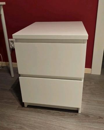 Ikea Malm nachtkastje kastje kast wit ladekast ladekastje - afbeelding 1