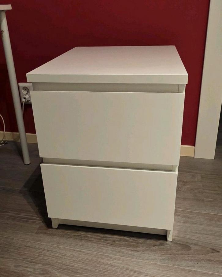 Ikea Malm nachtkastje kastje kast wit ladekast ladekastje, Huis en Inrichting, Kasten | Ladekasten, Zo goed als nieuw, 1 of 2 laden