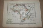 Antieke kaart - Afrika - Circa 1860 !!, Boeken, Atlassen en Landkaarten, Nederland, Gelezen, Ophalen of Verzenden, 1800 tot 2000