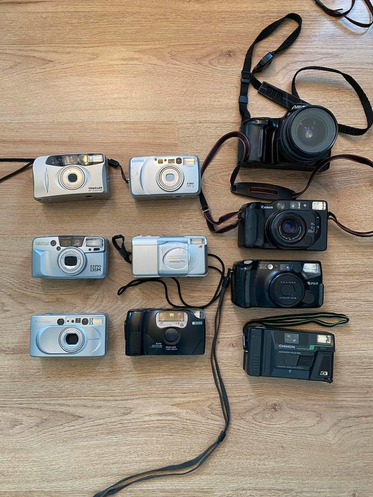 Analoge Cameras, olympus, fuji, canon, ricoh, chinon, Audio, Tv en Foto, Fotocamera's Analoog, Gebruikt, Compact, Overige Merken