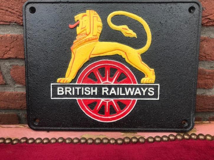 Engels gietijzeren bord, BRITISH RAILWAYS, Antiek en Kunst, Curiosa en Brocante, Ophalen of Verzenden