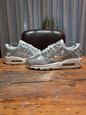 Nike Air Max 90 Premium 'Metallic Pack-Chrome Silver' Mt 38 beschikbaar voor biedingen