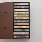 Retro vintage 12 Cassettebandjes in koffertje, Cd's en Dvd's, 2 t/m 25 bandjes, Met bewaardoos, rek of koffer, Gebruikt, Ophalen of Verzenden
