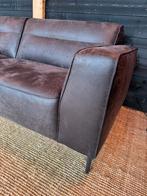 Bruine bank Microleder, Ophalen, Zo goed als nieuw, 75 tot 100 cm