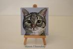 Uniek Handgeschilderd Schilderijtje incl Ezeltje Kat, Ophalen of Verzenden