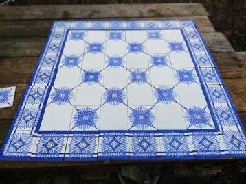 97,5 x 97,5 cm Antieke wandtegels fris blauw wit beschikbaar voor biedingen