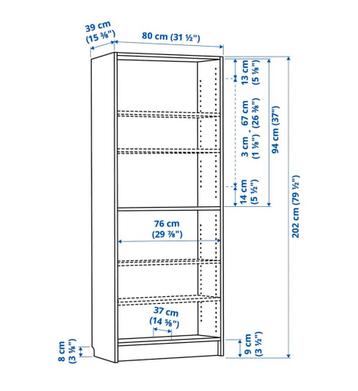 GEZOCHT: Ikea Billy boekenkast, zwart, 40cm diep - afbeelding 3