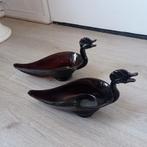 Twee glas schalen vogel vorm 28 x 14 cm, Ophalen of Verzenden, Rond, Glas