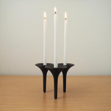Deens Design - Gietijzeren Kandelaar - Holmgren - 1970s