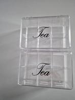 Twee Transparante Theedozen, Ophalen of Verzenden, Zo goed als nieuw
