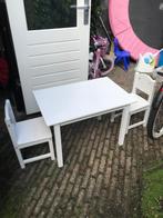 Ikea Sundvik Kindertafel met 2 Stoelen + 1 metaal stoel, Ophalen, Gebruikt, Tafel(s) en Stoel(en)