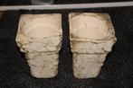 bloempot 2x 21cm hoog doorsnee 12 cm, Tuin en Terras, Bloempotten, Overige materialen, Gebruikt, Ophalen of Verzenden, Overige vormen