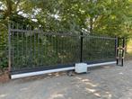 Elektrische schuifpoort 5 meter doorgang 2 meter hoog, Ophalen, Gebruikt, Schuifpoort, Aluminium
