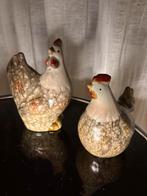 Aardewerk Kippen - Beige/Bruin - Nieuw, Ophalen of Verzenden, Nieuw, Overige materialen, Dierenbeeld