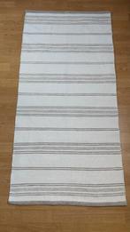 Gestreept vloerkleed wit/beige, 142 x 69 cm, Gebruikt, 100 tot 150 cm, Wit, Rechthoekig
