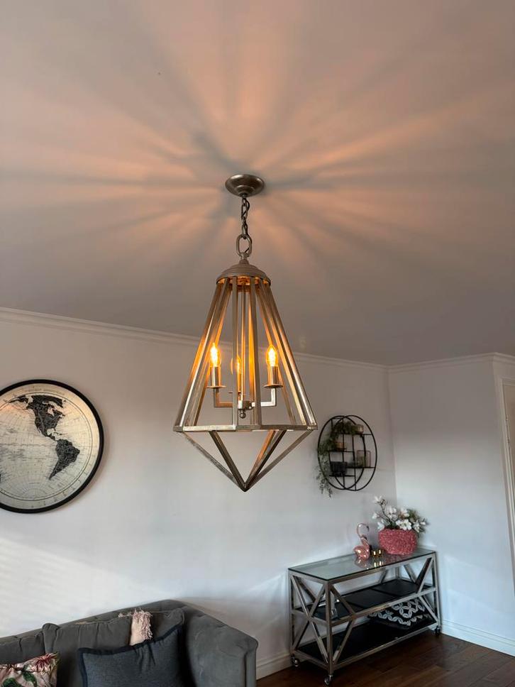 Eichholtz Stijl Hanglamp, Huis en Inrichting, Lampen | Hanglampen, Zo goed als nieuw, 50 tot 75 cm, Metaal, Ophalen of Verzenden