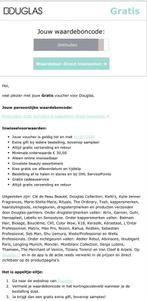 Douglas gratis voucher, Tickets en Kaartjes, Kortingen en Cadeaubonnen, Eén persoon, Kortingsbon