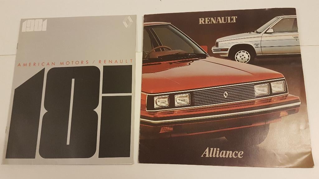 Renault USA 18i en Alliance folders brochures plus knipsels, Ophalen of Verzenden, Zo goed als nieuw, Overige merken
