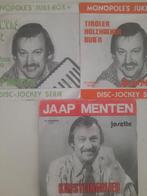 3x vinyl singel van Jaap Menten, Ophalen of Verzenden, Gebruikt, Nederlandstalig