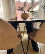 Woood ronde eettafel zwart 150 cm goed als nieuw, Huis en Inrichting, Tafels | Eettafels, Ophalen, 100 tot 150 cm, Rond, Zo goed als nieuw
