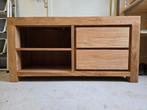 TV Meubel Massief Teakhout Geborsteld, Ophalen, 100 tot 150 cm, Overige typen, Zo goed als nieuw