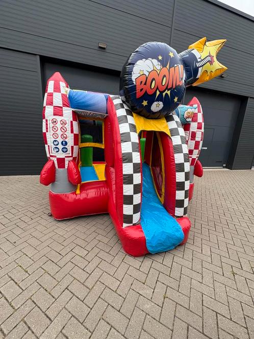 Mini Bounce Comic Springkussen te koop prijs incl btw, Hobby en Vrije tijd, Feestartikelen | Verhuur, Zo goed als nieuw, Overige