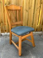 Stevige licht eiken keukenstoelen, Huis en Inrichting, Ophalen, Gebruikt, Blauw