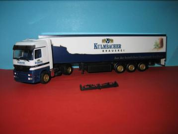 Kulmbacher - Bier  MERCEDES 1857 met oplegger  Herpa beschikbaar voor biedingen