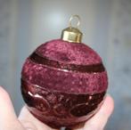 mooie kerstboombal kerstbal velours donkerrood, Ophalen of Verzenden, Zo goed als nieuw