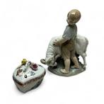 Nao sculptuur en Herend dekseldoosje, Antiek en Kunst, Ophalen of Verzenden