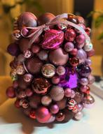 Kerstballen vaas roze rood burgundy lippen, Huis en Inrichting, Woonaccessoires | Vazen, Ophalen of Verzenden, Rood, Glas, Minder dan 50 cm