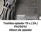 Toshiba oplader 15 w, Computers en Software, Laptop-opladers, Ophalen of Verzenden