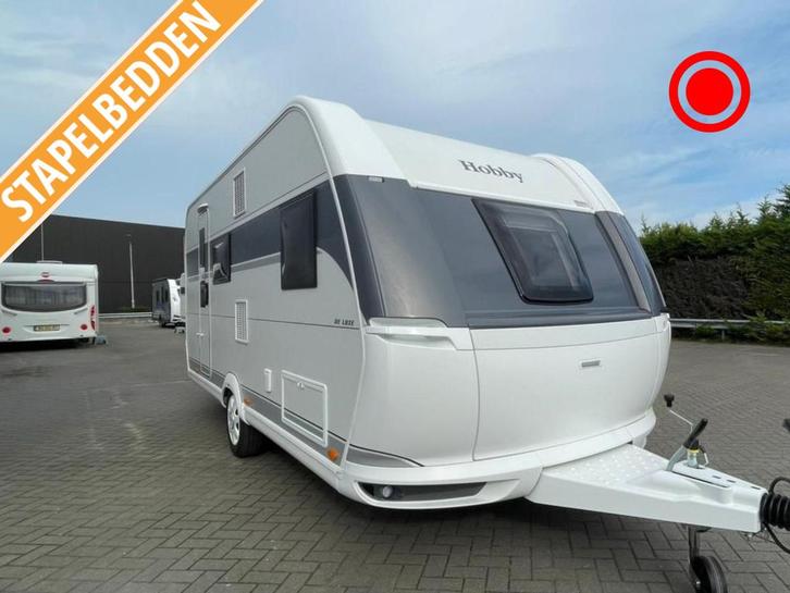 Hobby De Luxe 490 KMF, Caravans en Kamperen, Caravans, Bedrijf, tot en met 5, Treinzit, Hobby, Overige typen, Gascomfoor, Hordeur
