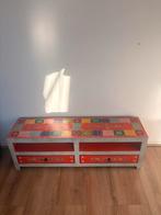 Handgeschilderd Mango Houten TV Meubel, Huis en Inrichting, Kasten | Televisiemeubels, Ophalen, 100 tot 150 cm, Zo goed als nieuw