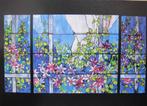 gebrandschilderd raam met klimrozen en clematis  -  nieuw, Verzenden, 1980 tot heden, Ongelopen, Overige thema's