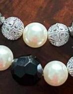 Elegante ketting met kralen, Ophalen, Zwart, Zo goed als nieuw, Overige materialen