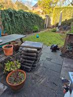 15 Antraciet Betontegels 60x40, Ophalen, Gebruikt, Minder dan 5 m², Beton