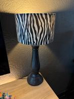 3x Tafellamp met Zebra Kap - E27 Fitting 55cm hoog, Ophalen, Gebruikt, Stof, 50 tot 75 cm