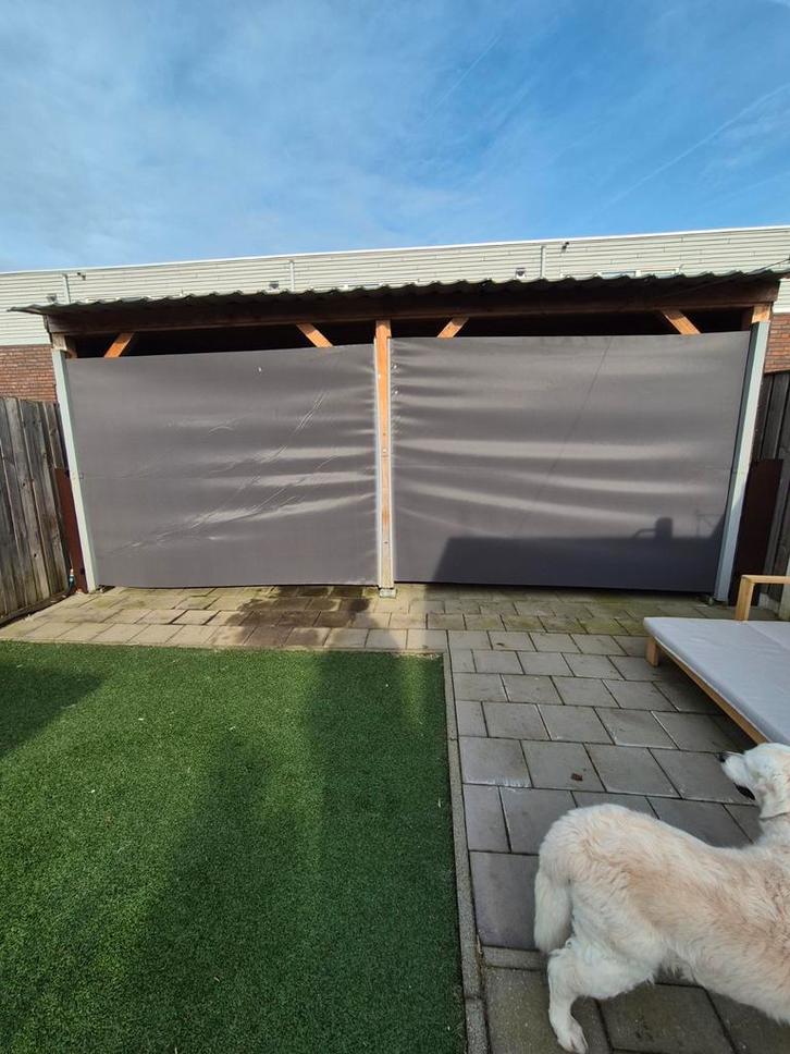 Windscherm van vida xl. 220hoog en 2x 3meter., Tuin en Terras, Overkappingen, Zo goed als nieuw, Ophalen