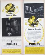 7 VS vintage advertenties reclames Philips 1950-68 research, Ophalen of Verzenden, Gebruikt, Overige typen
