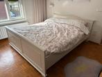 Mooie witte houten bedframe en auping spiraalbodems, Huis en Inrichting, Ophalen, Wit, Tweepersoons, 200 cm