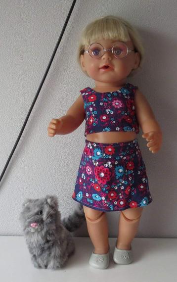 poppenkleertjes babypop born 43cm (zomer kleding setje ) beschikbaar voor biedingen