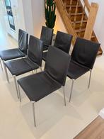 B&B Italia Maxalto – ‘Alma’ eetkamerstoelen – 6x, Huis en Inrichting, Stoelen, Ophalen, Gebruikt, Zwart, Metaal